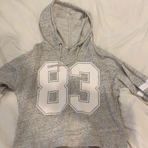 Grey jersey hoodie